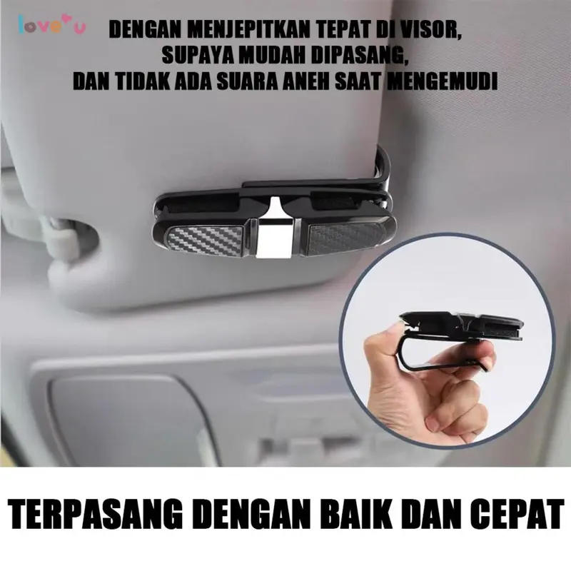 Klip Kacamata Mobil - Klip Kacamata Canggih, Perlengkapan Interior Mobil, Pelindung Matahari Mobil [Merek]. Melindungi kacamata dan memberikan kenyamanan saat mengemudi. 4