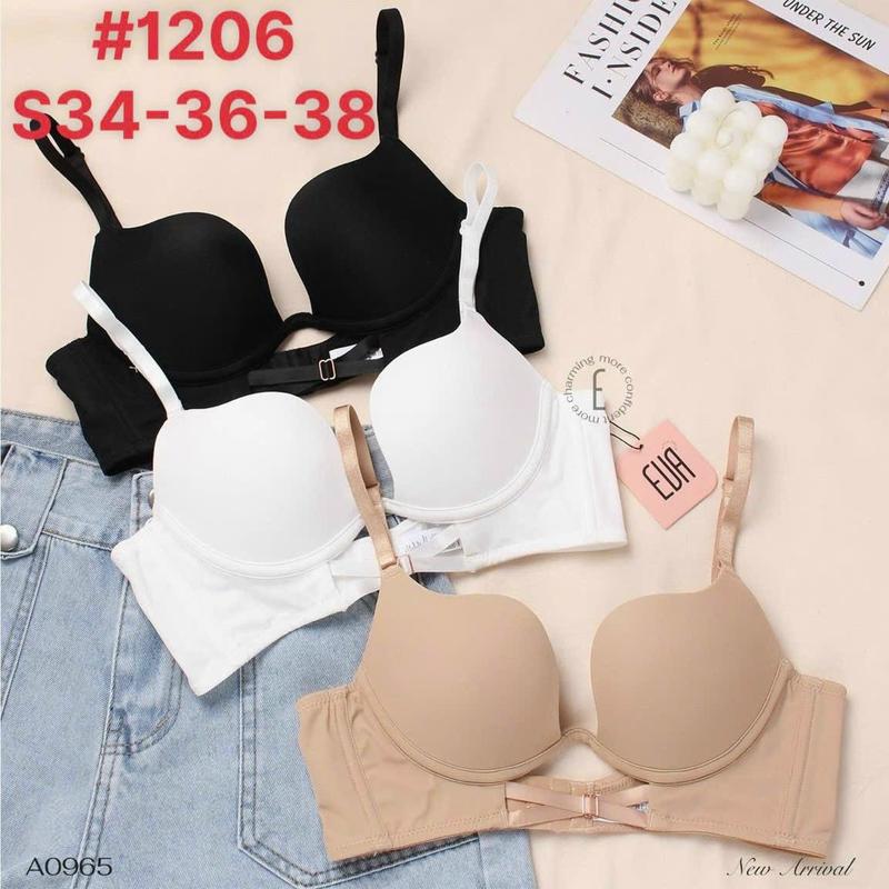 [1206] Áo lót khoét v1 mặc hở lưng có đệm nâng 2cm có gọng Nữ Bra Áo Ngực