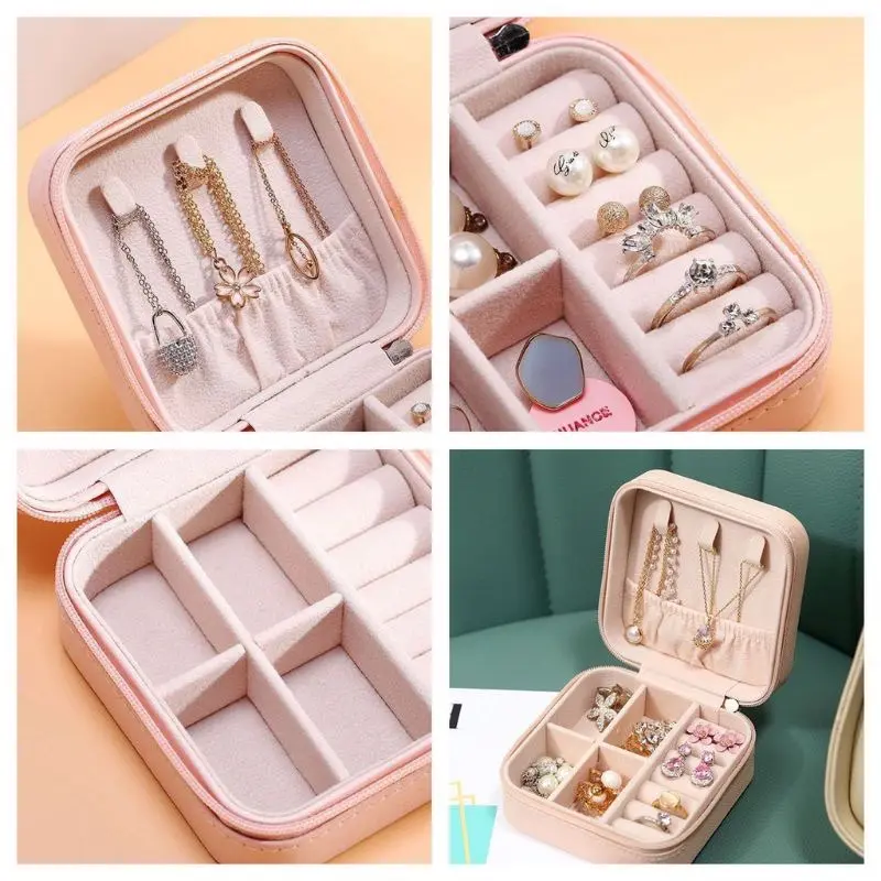 KOTAK PERHIASAN / Kotak Cincin Kalung Tempat Penyimpanan Jewelry Box Case Anting Cincin Aksesoris Serbaguna 4