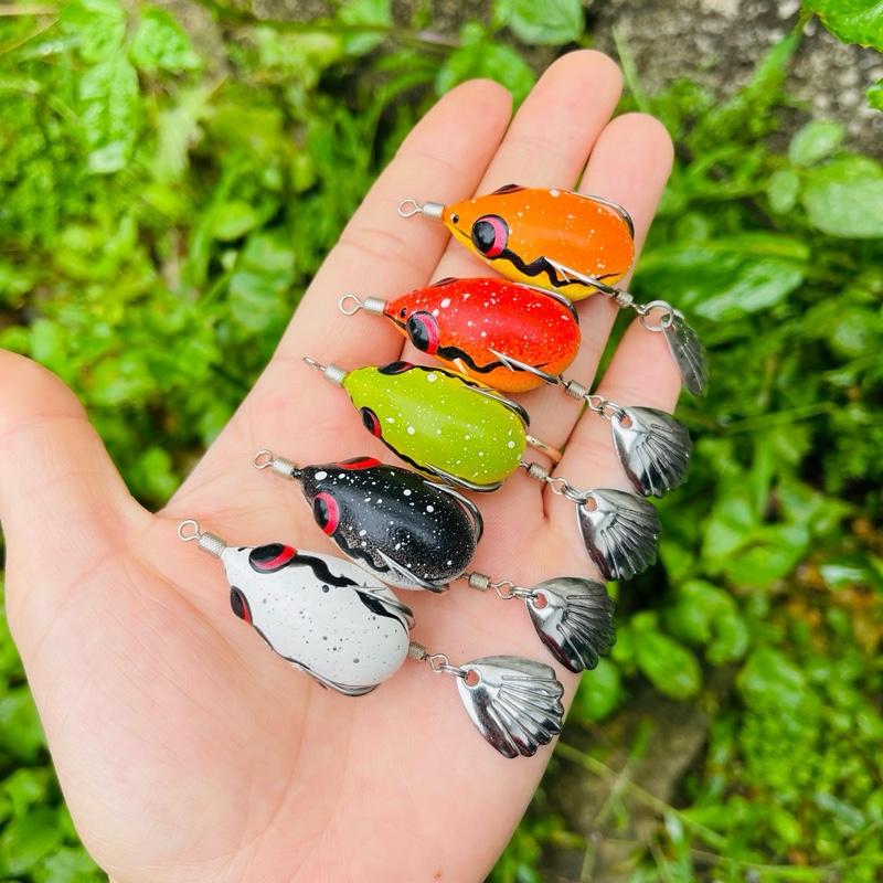 Nhái hơi F35 NVĐ. CHÌ ĐÚC, Lưỡi độ thủ công, thép trắng không rỉ. Lure fishing