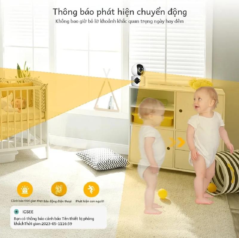 Product Introduction of (tặng chân đế)camera kép wifi 4mp 2k quay 360,đàm thoại 2 chiều, theo dõi chuyển động,nhìn đêm có màu. camera khupho Chụp Ảnh Đèn đếm imou 1