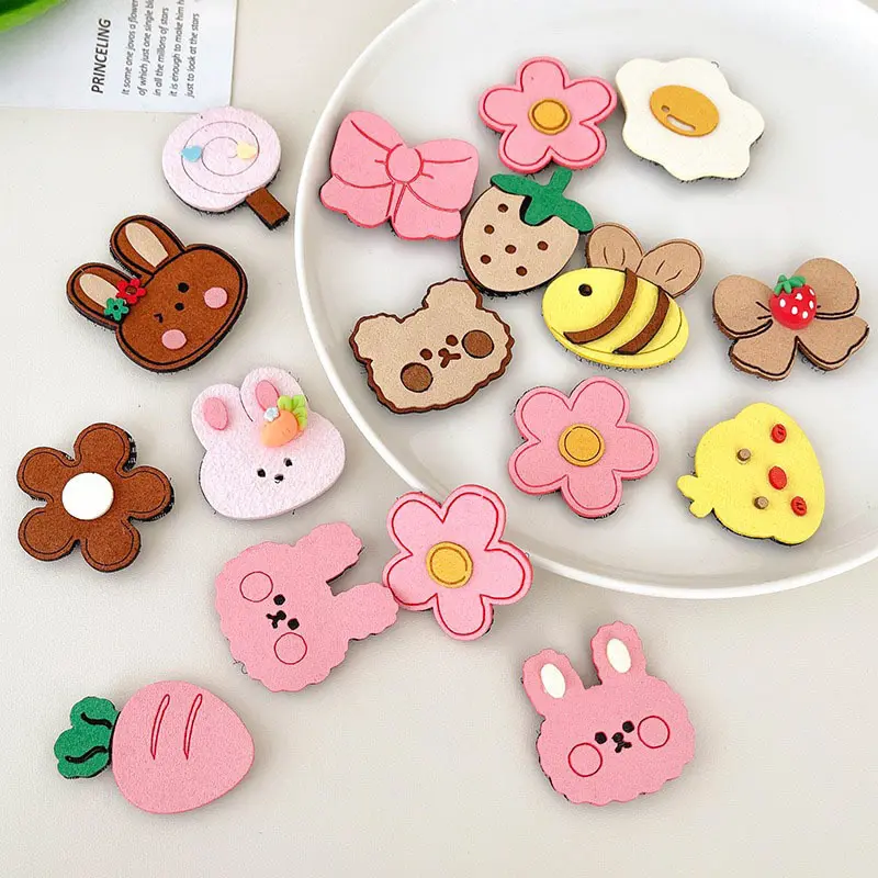 Baby Cute Hair Fringe Grip Stabilizer Pad Children Cartoon Velcro Little Girl Bangs Hair Patch Baby Sticky Hairpin Headdress