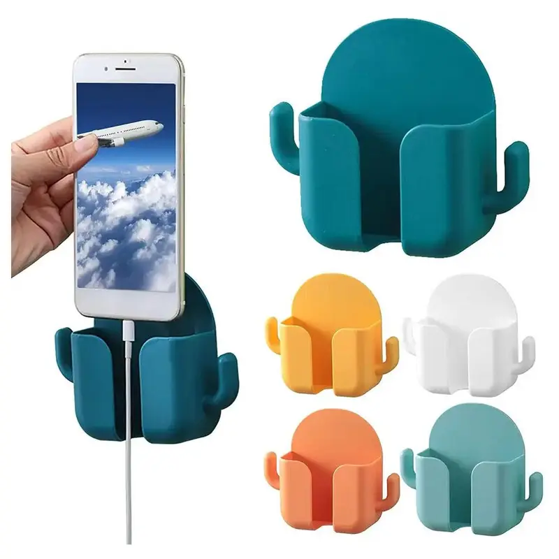 Giá Đỡ Điện Thoại Treo Tường Có Móc, Giá Sắp Xếp Điều Khiển Từ Xa, Giá Đỡ Sạc Điện Thoại Di Động W0T4 0