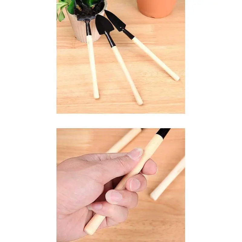 EPOCH Set Sekop Mini Tanaman Hias Shovel Spade Gardening Tools 3 PCS - LXY549 Besi Kayu Perlengkapan 5