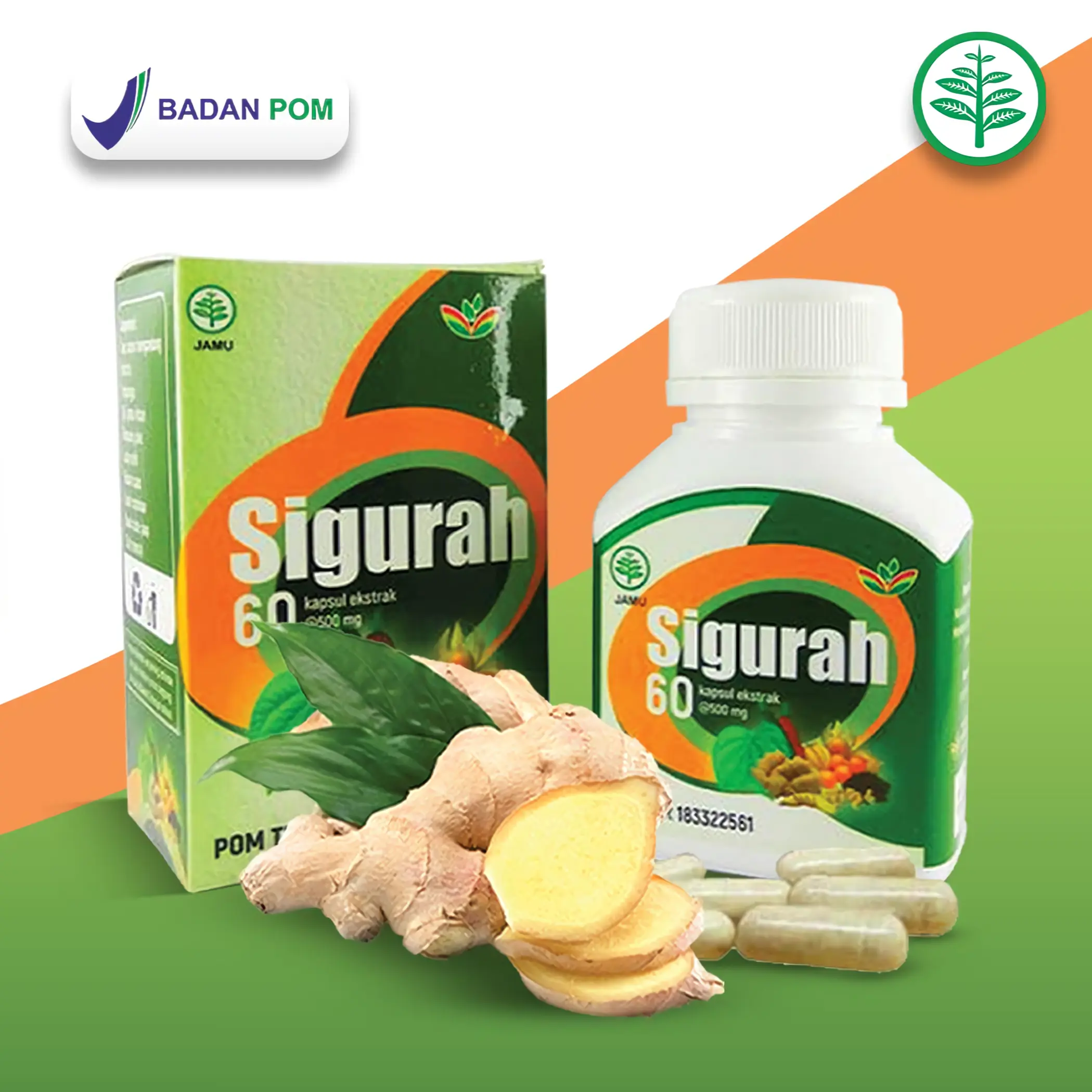 SIGURAH Original | Kapsul Herbal Gurah Pernapasan Tenggorokan Membersihkan Dahak Lendir Batuk Pilek