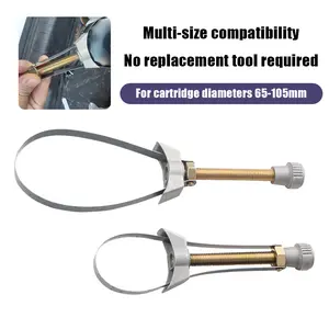 Adjustable 60mm-105mm Alat Pembuka Kunci Filter Oli Mobil Auto Universal Auto Motor Oil Filter Wrench Band