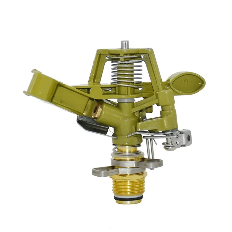Béc phun mưa cánh đập đồng chỉnh góc và bán kính tuỳ ý chân ren 21mm