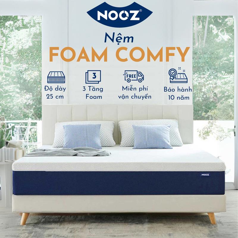 Nệm Foam NOOZ Comfy Tiêu Chuẩn CertiPUR-US Ruột Đệm 3 Tầng Foam Cao Su Non NOOZ Home Goods