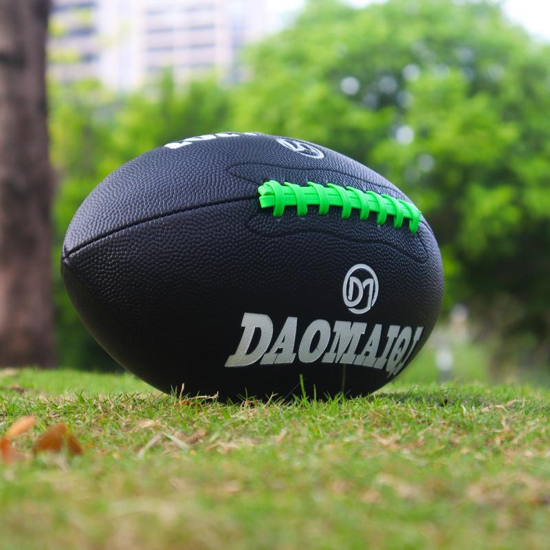 American Football, 1 Count Standard Professional Match Rugby Ball, Hygroscopic PU Leather Classical Football, Ball Sports Equipment for Adults 5