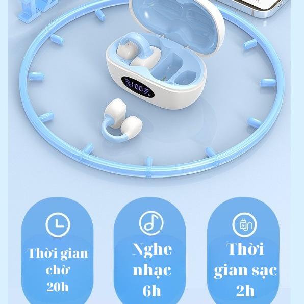 Tai nghe Bluetooth đeo vành tai I113- Phong cách thể thao, đeo thoải mái, cảm ứng vân tay cùng đèn Led hiện đại, pin khỏe, tích hợp nghe gọi. Nghe nhạc Earphone 6