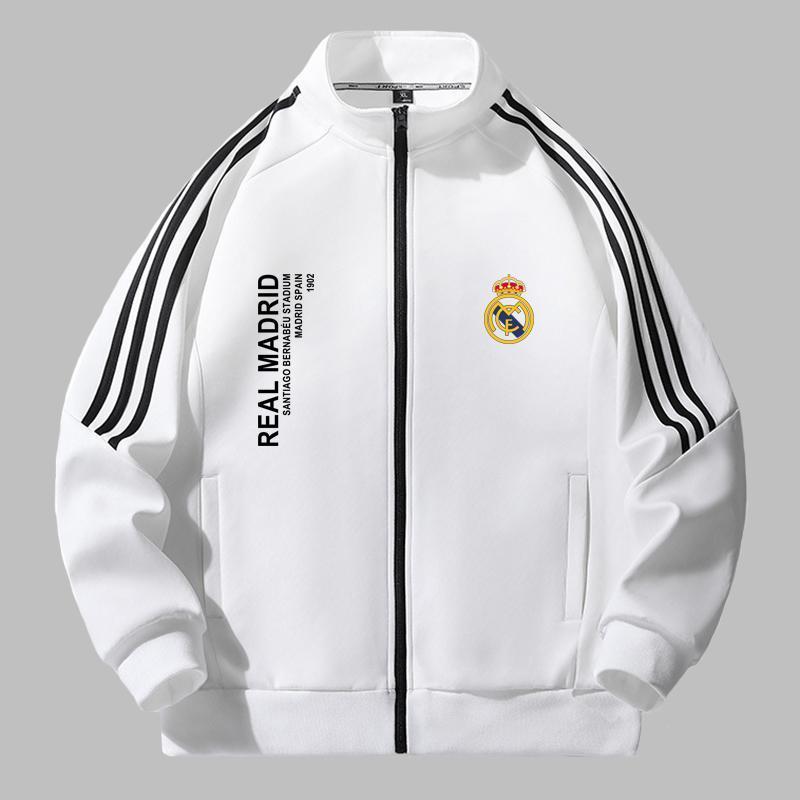 Product Introduction of Áo thun nam, phong cách No.Áo Khoác Thường Ngày Real Madrid, 7 Chiếc Huy Chương Châu Âu, Thích Hợp Cho Mùa Xuân Và Mùa Thu, Áo Khoác Mỏng Trẻ Trung, Áo Len Quần Áo Thể Thao Thường Ngày Menswear 5