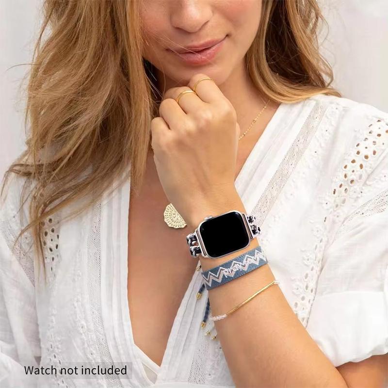 Product Introduction of Fashionable Watch Band (Band Only), 1 Count Stainless Steel Watch Band for Women, Replacement Watch Band for iWatch Series 10/9/Ultra/SE/8/7/6/5/4/3/2/1 8