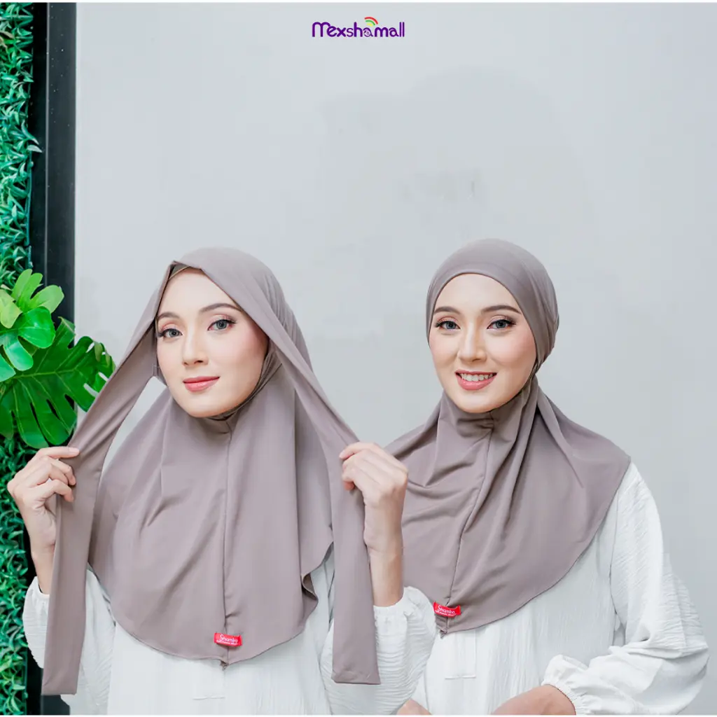 Shamira Jilbab Bergo Tali Instan Namira Bergo Malay French Daily Jersey Kerudung Muslim 2 in 1 Syari Hijab Instan Khimar