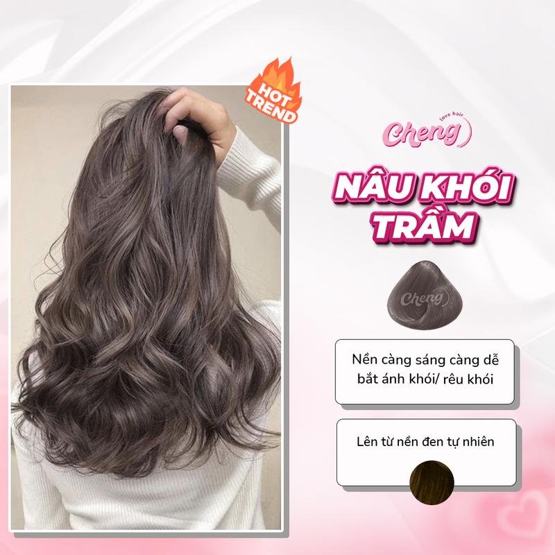 Thuốc Nhuộm Tóc Màu NÂU KHÓI TRẦM Không Tẩy| Chenglovehair Chenglovehairs