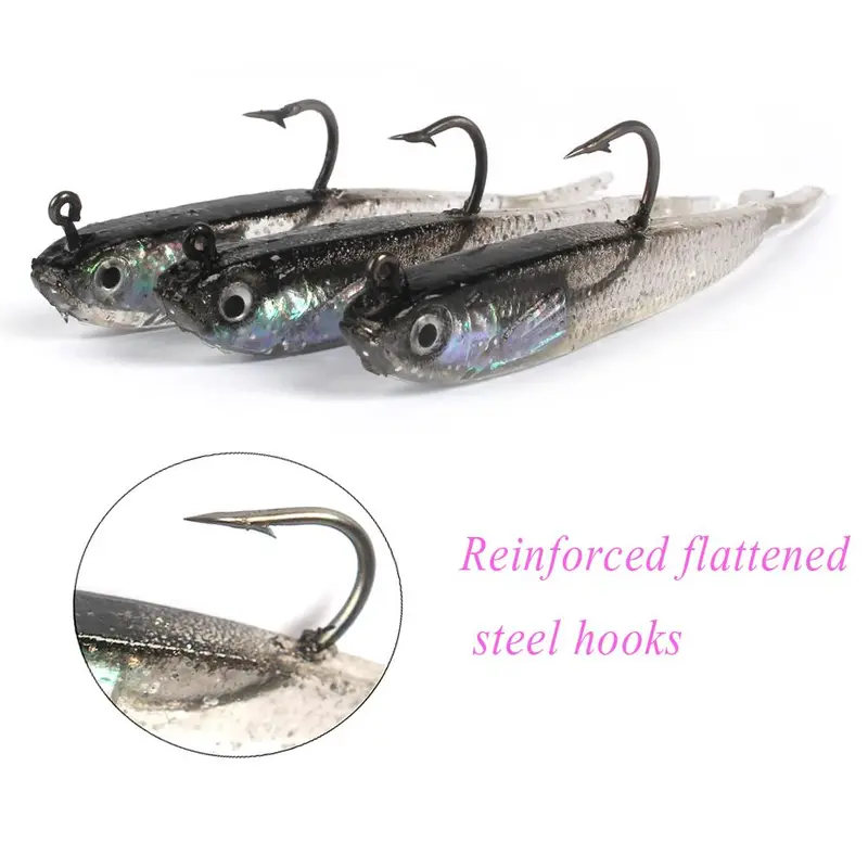 Artificial Fishing Lure (10pcs), Simulation Fishing Lure with Hook, Portable Soft Fishing Bait for Outdoor Fishing 2