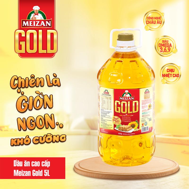   WILMAR  Dầu ăn cao cấp Meizan Gold 5L kết hợp hoàn hảo từ 03 loại dầu tự nhiên cao cấp 