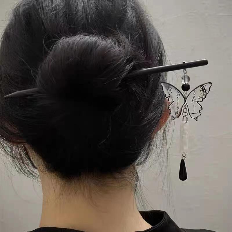  Kẹp Tóc Hình Bướm Thư Pháp Trung Quốc Phong Cách Quốc Gia Thiết Kế Độc Đáo Mặt Dây Chuyền Hình Bướm Tinh Tế Hàng Mới Về Women Nữ 