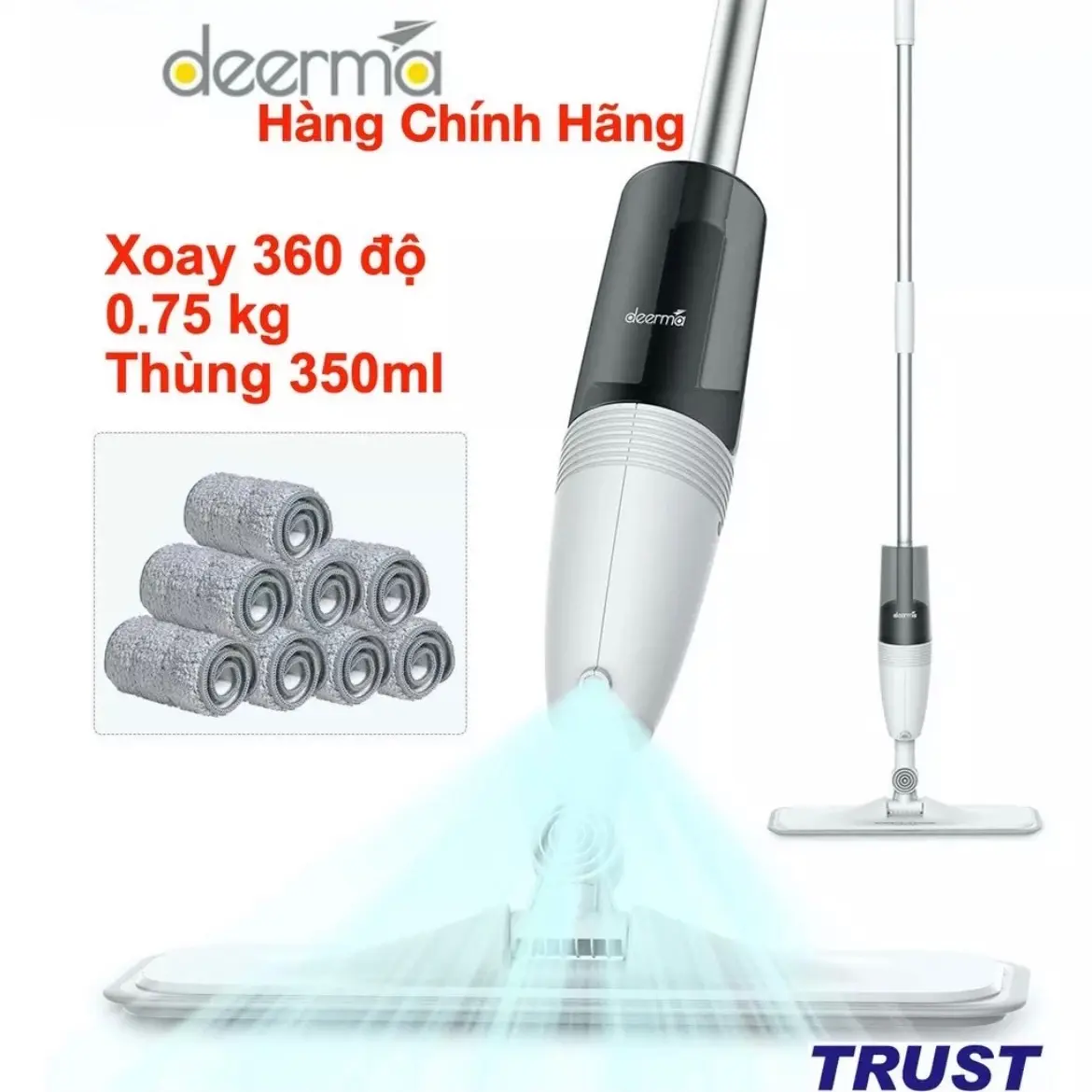 Cây Lau Nhà Phun Nước Deerma Water Spray Mop - TB500 Lau Sàn