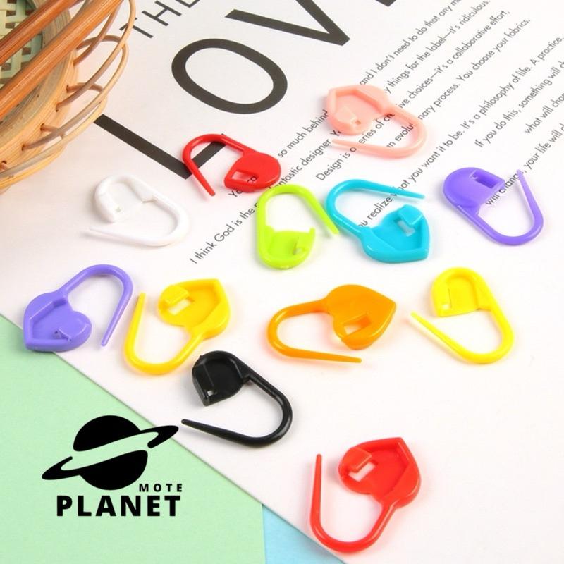 (15 gr) Peniti Plastik/Peniti Hijab/Penanda Rajutan Warna-Warni DIY ...