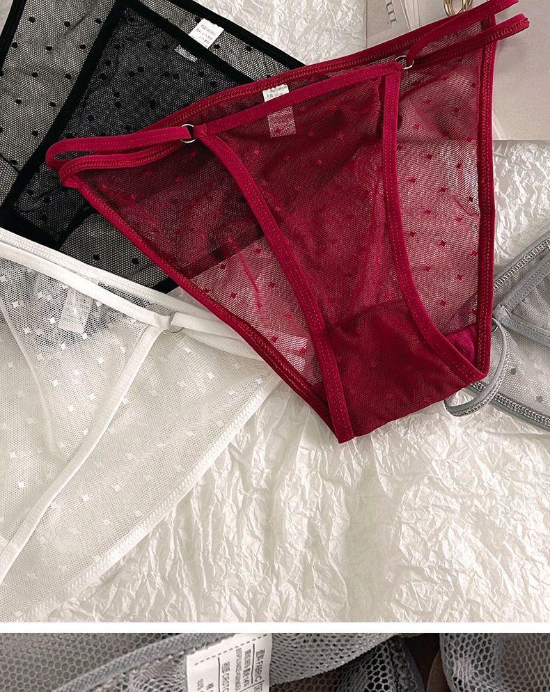 Product Introduction of spandex shorts women 2025 Hot Selling High Slit Lace Underwear Women Summer Thin Sheer Cotton Crotch 12