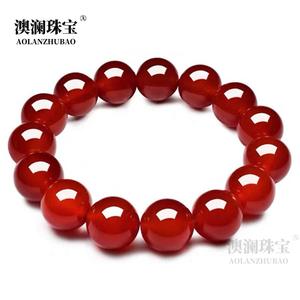 Gelang Batu Akik Merah, Manik Buddha Tahun Zodiak, Gelang Lelaki dan Wanita, Warna Putih