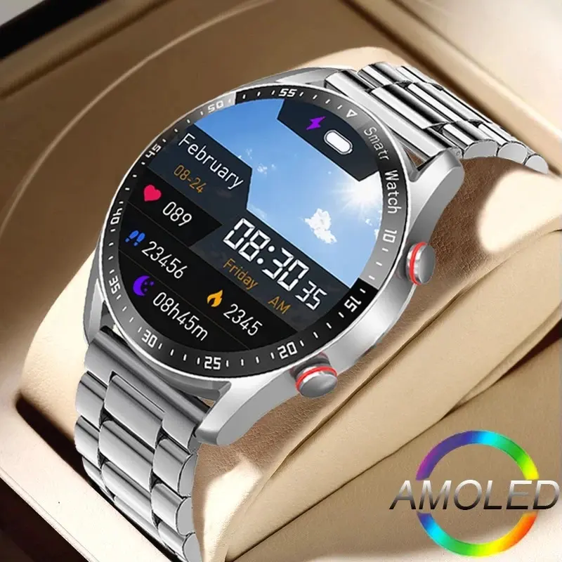 Jam Tangan Pintar, ECG + Ppg, Untuk Lelaki, Panggilan Bluetooth, Laser, Kadar Jantung, Tekanan Darah, Jam Tangan Sukan Kecergasan, Kalis Air, dengan Kotak, Sesuai untuk Lelaki, Jam Tangan Pintar Sukan