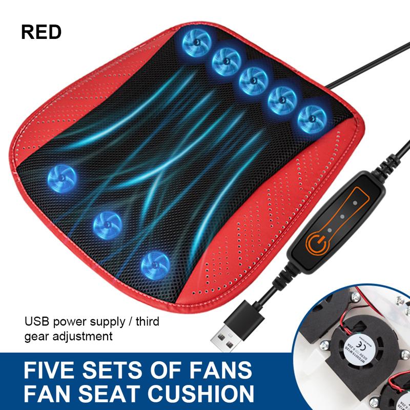 Product Introduction of Universal Car Seat Summer Cool Air Seat Cushion With USB Fan Fast Blowing Ventilation Seat Cooling Refrigerated Car Seat 5