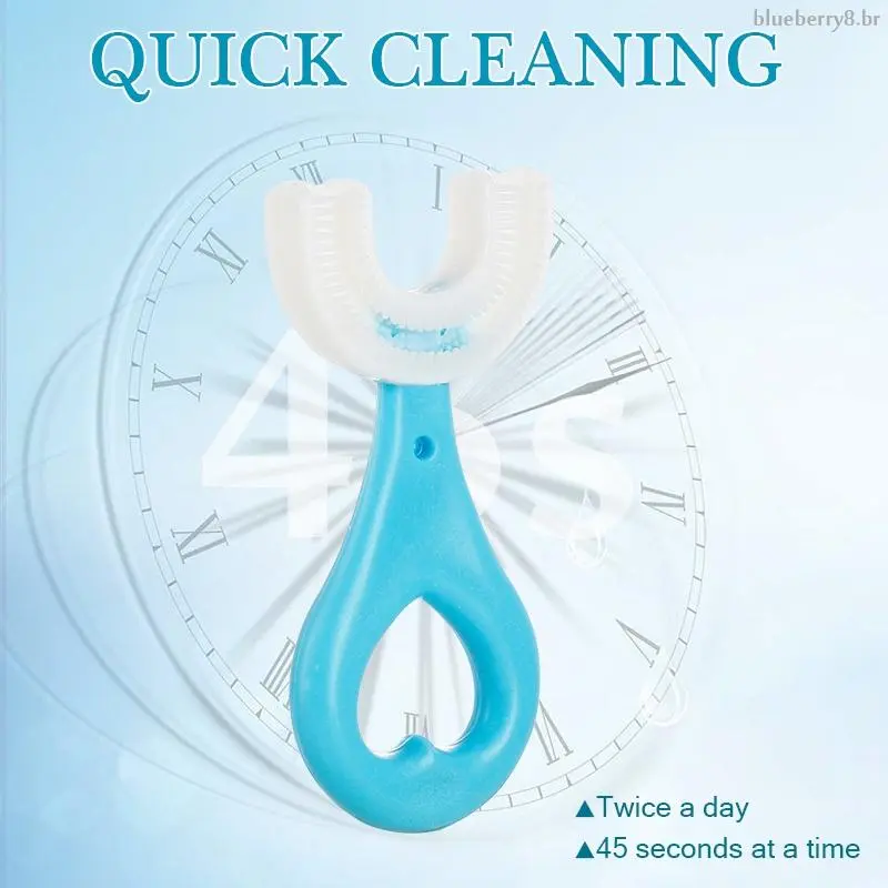 Bàn Chải Đánh Răng Hình Chữ U, 360 Độ, Dành Cho Trẻ Em Từ 2-12 Tuổi, Đồ Dùng Phòng Tắm, Dụng Cụ Làm Sạch Răng 5