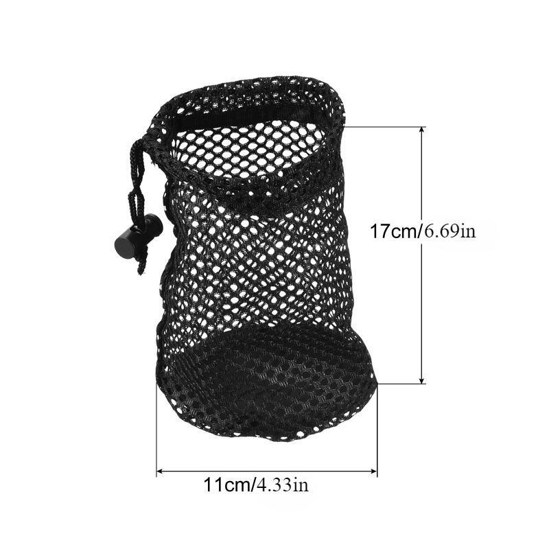 Durable Golf Ball & Pickleball Net Bag, 2 Counts Lightweight Ball Storage Bag with Drawstring, Ball Sports Equipment for Indoor Outdoor Use 1