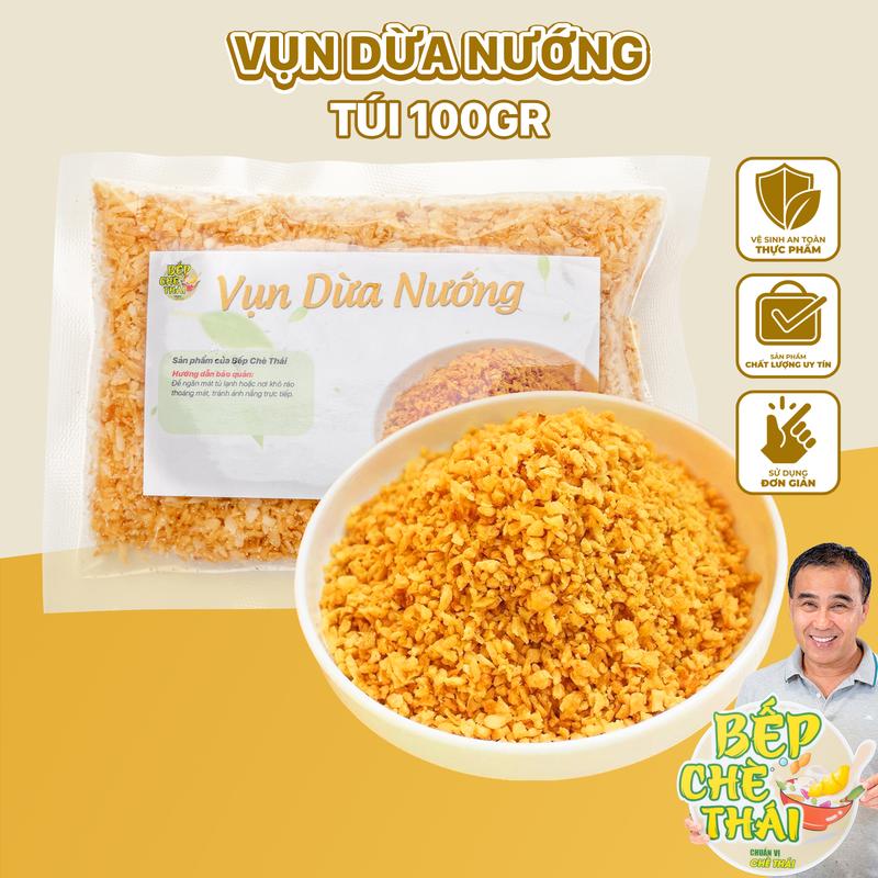 Vụn Dừa Nướng - Cơm Dừa Sấy Khô - Túi 100gr - Bếp Chè Thái