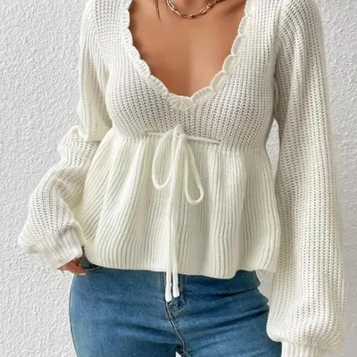 Drawstring sweater hotsell