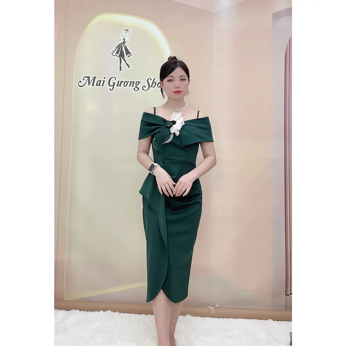 Mai Gương V3364 Váy Thiết Kế Dự Tiệc Cao Cấp Kiểu Dáng Model Độc Đáo Sang Trọng Nữ