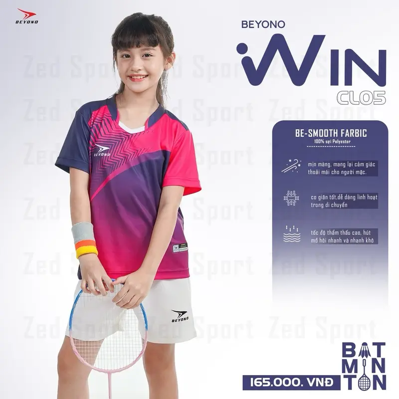 Áo cầu lông trẻ em Beyono Win CL05 3