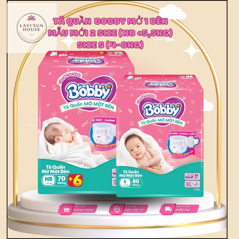 Tả quần bobby mở một bên size nb dưới 5,5kg size s 4-8,5kg