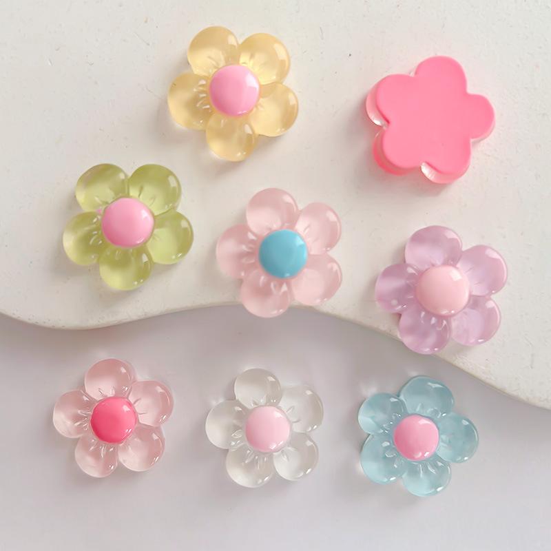Phụ Kiện Resin Hoa Trong Suốt, Phong Cách Hoạt Hình, Keo Kem Tự Làm, Thiết Kế Dễ Thương, Nam Châm Tủ Lạnh, Kẹp Tóc, Nhãn Dán Chân Đế Điện Thoại 1