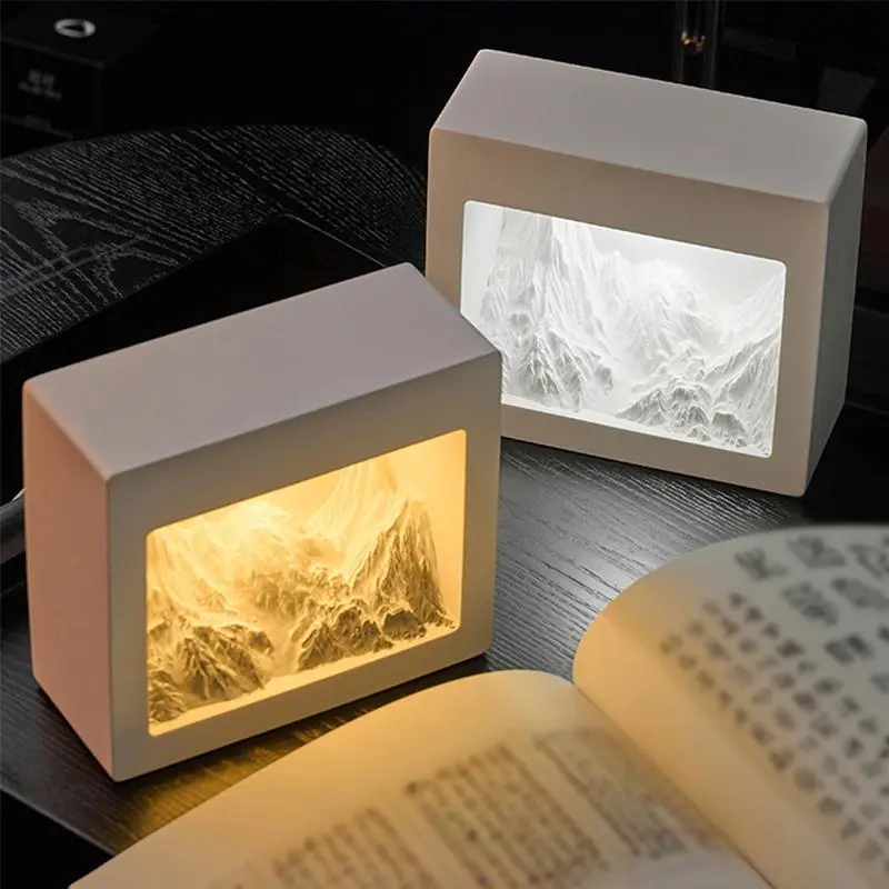 Scented Stone Ornament with Aromatherapy Essential Oil, 1 Set USB Powered Night Light with 3 Color Changing, Home Fragrance for Bedroom, Living Room