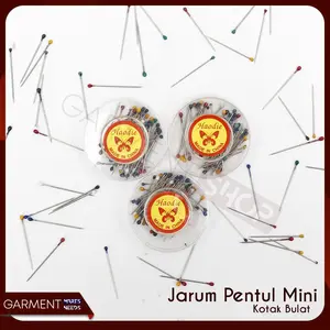 Jarum Pentul Mini Kotak Bulat Isi 50 pcs