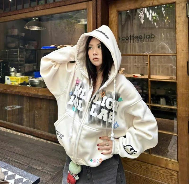 Product Introduction of Áo Khoác Hoodie Nam Nữ Nỉ Bông In Boxy Millon Dollar 3D Siêu HOT HIT - Men's Jacket - Menswear Có Túi - Dài Tay - Nam Nữ 11