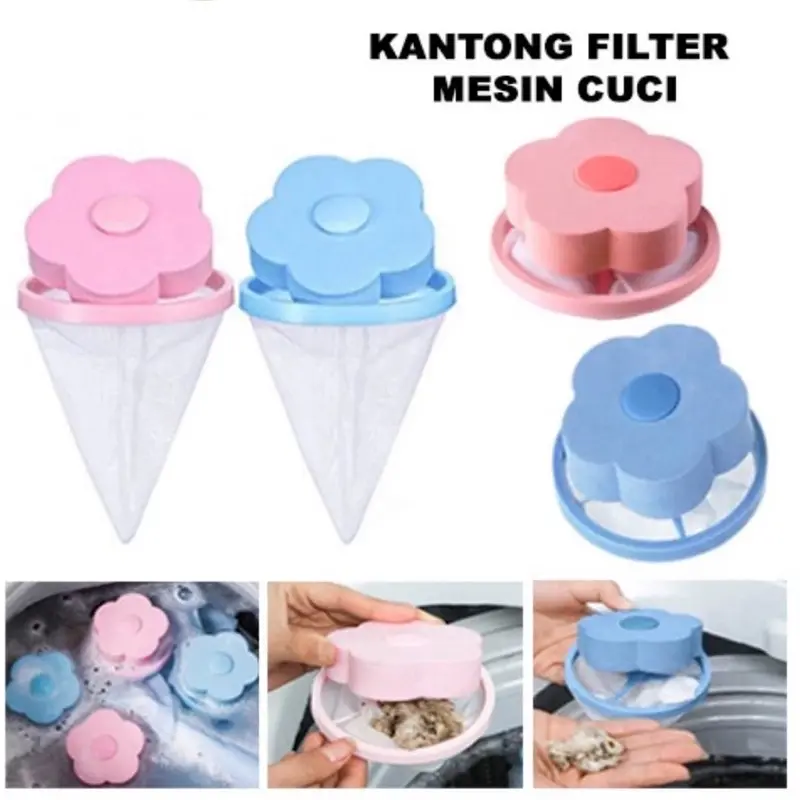 Kantong filter mesin cuci laundry bag mesh alat penyaring kotoran saringan bulu baju di mesin cuci rambut 0