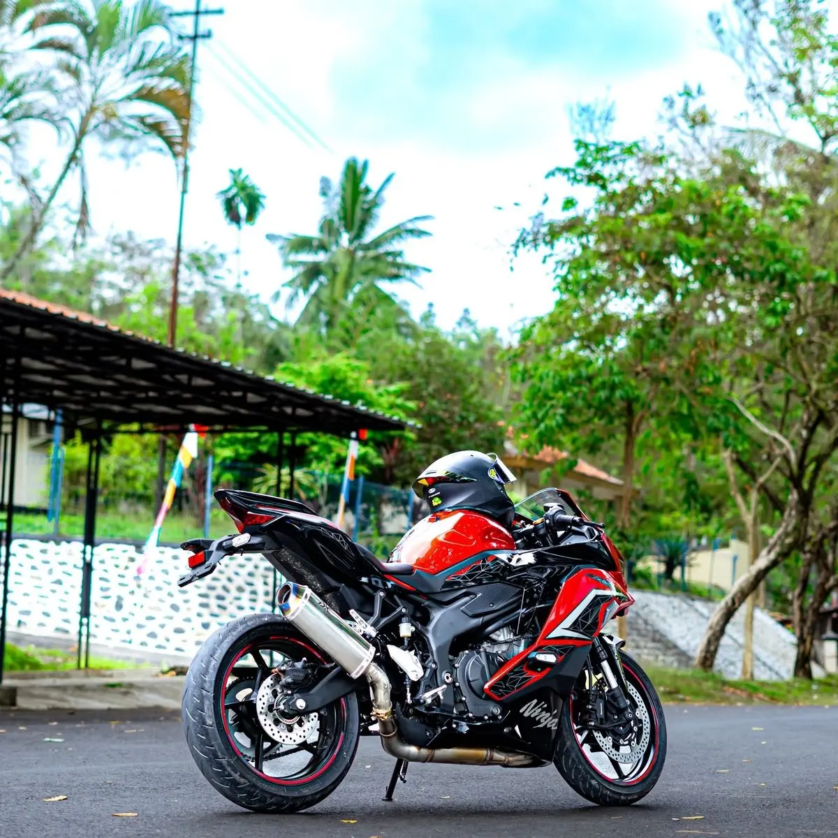 Knalpot sphere slip on Zx25r/zx25rr Motor Motorcycle
