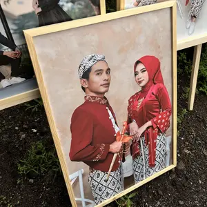 CETAK FOTO CUSTOM JUMBO 60X40 CM / 16RW PLUS FRAME PIGURA KAYU JATI BELANDA Kertas