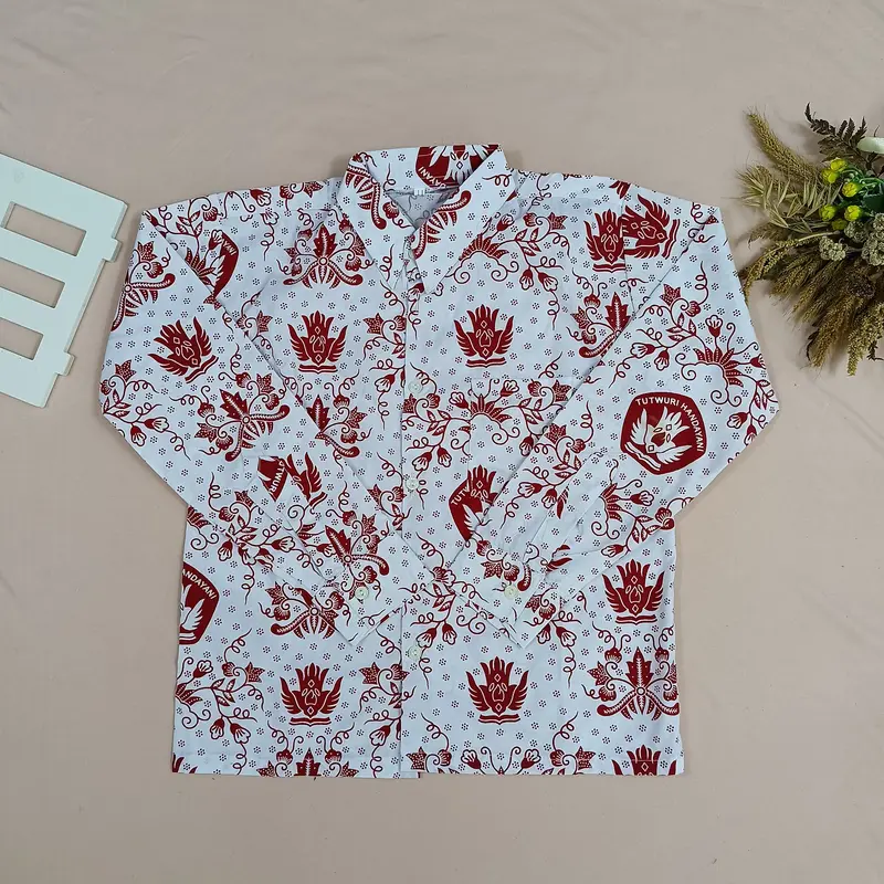 Baju Batik Sekolah Lengan Panjang Motif Tutwuri Handayani Sd Kelas 1-6 Fashion 3