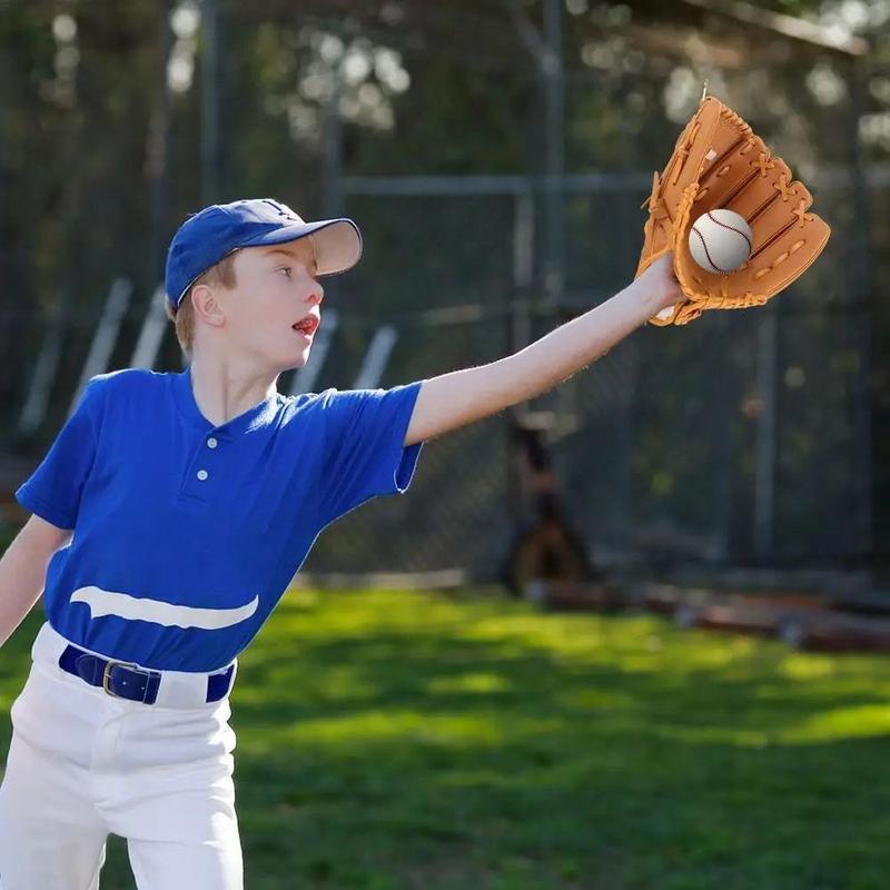 Product Introduction of 1Pcs Durable Outdoor Sport Baseball Glove Practice Equipment Baseball Training Batting Gloves 10.5inch PU Leather Softball Competition Glove For Kids 19