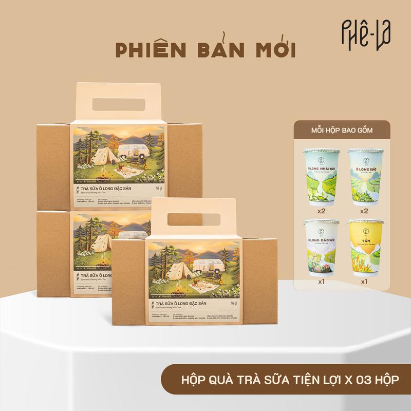 COMBO 03 Hộp Quà Trà Sữa Tiện Lợi - Hộp 06 ly 04 loại