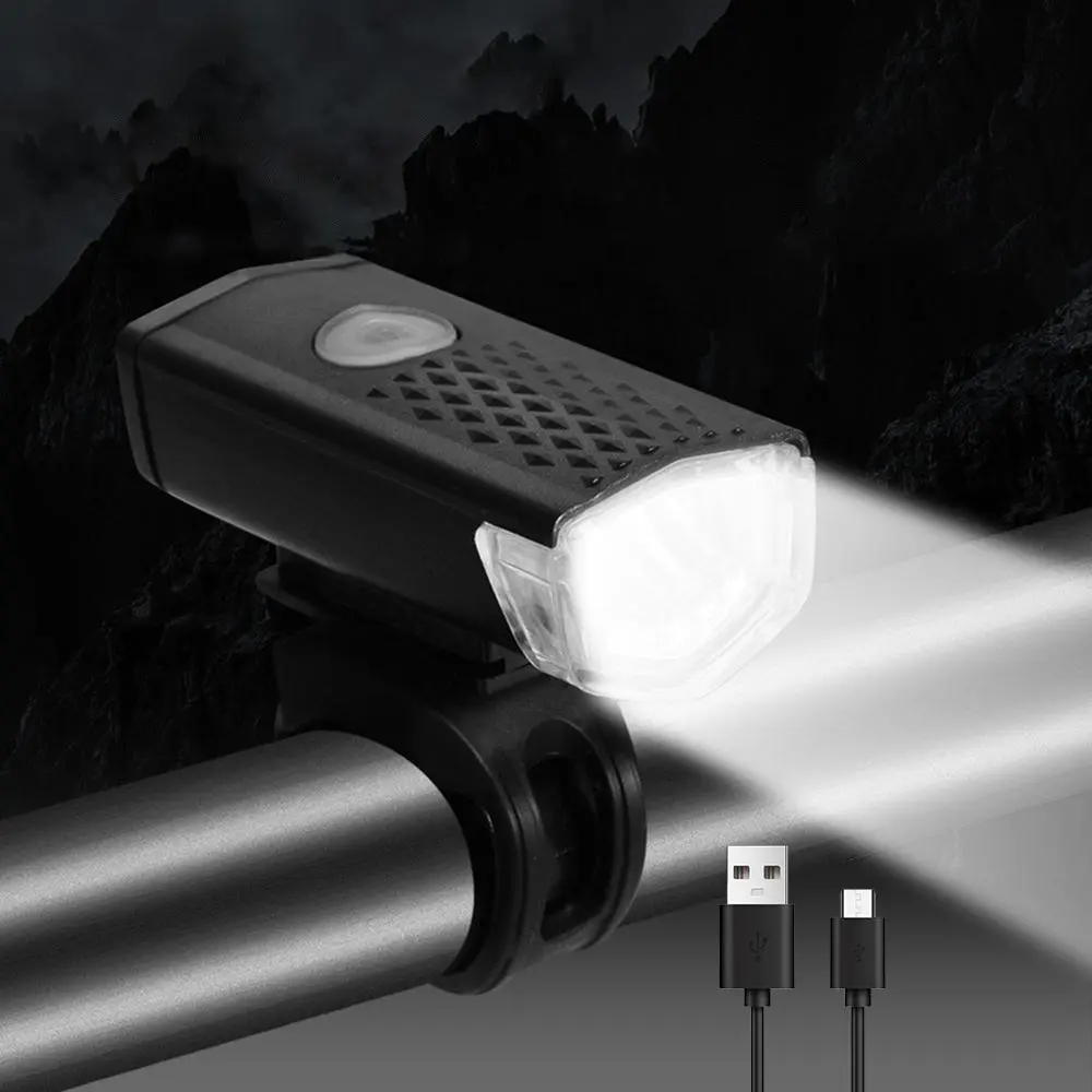 USB Rechargeable Bike Front Light, 1 Count Waterproof LED Bicycle Headlight, Bicycle Light, Warning Cycling Accessories, Outdoor Cycling Equipment