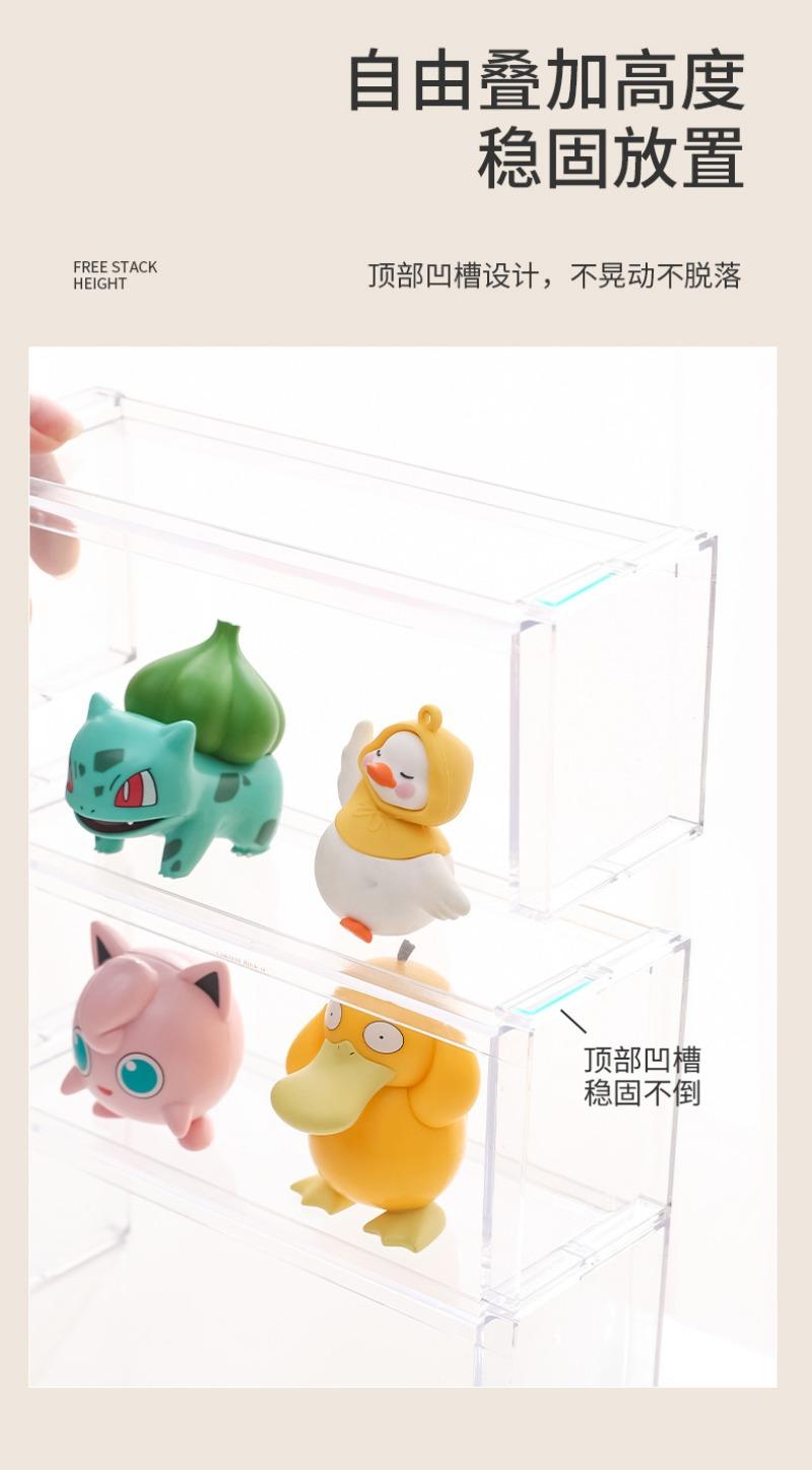 Product Introduction of Desktop transparent storage rack can be stacked with cosmetics sorting rack, badge display rack, jewelry lipstick storage rack 2