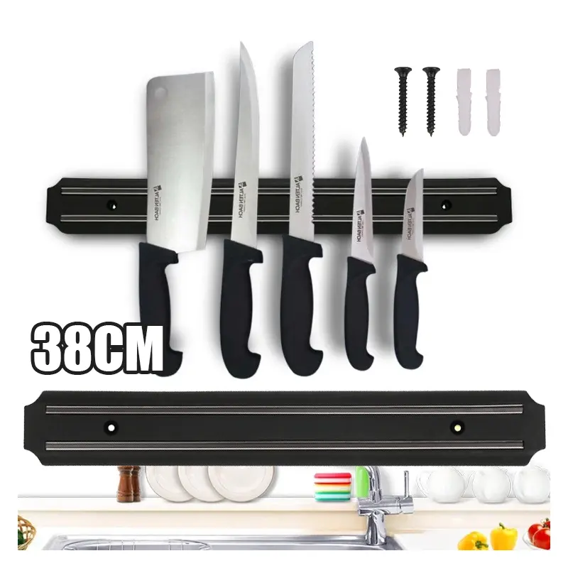 Rak Pisau Magnet Tempel Dinding – Magnetic Knife Holder Tempat Perkakas Dapur