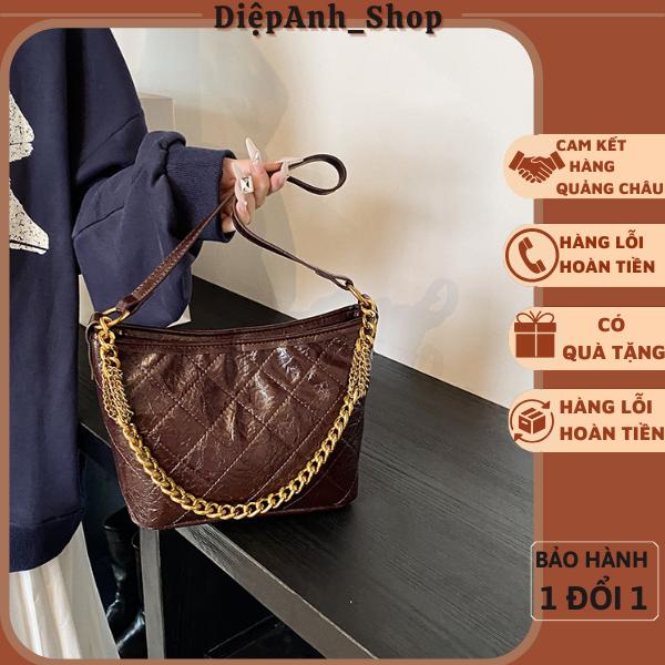 Túi xách nữ da mềm đeo chéo kèm dây xích đeo vai thời trang phong cách hàn quốc T746 Bag Kem