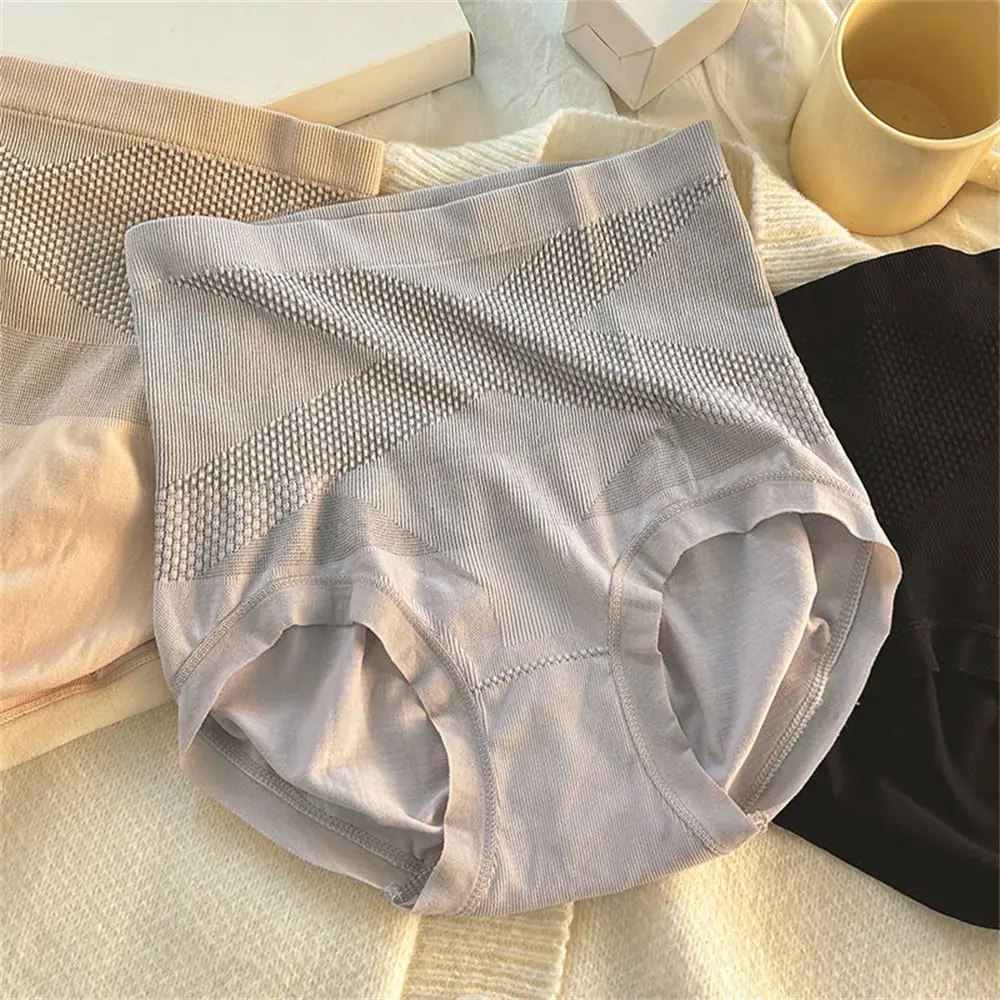 Black Bandage High Waisted Women's Underwear, Seamless And Comfortable, With A Tight Fit And Silk Bottom Crotch. Light Plastic Pants That Shape The Body, Tie The Waist, And Lift The Buttocks. Women's Underwear
