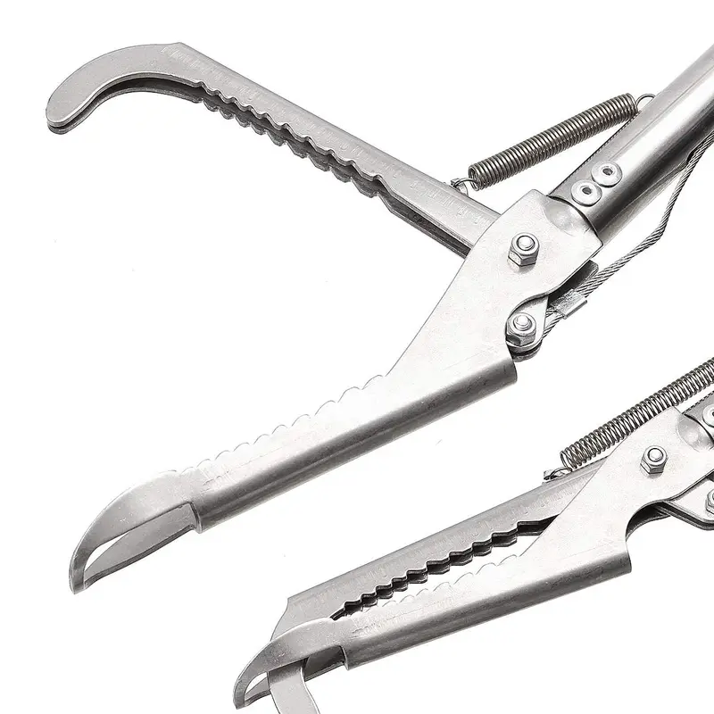 Tongkat Penangkap Ular Alat Penjepit Ular Snake Tongs Silver Stainless Alat Penjepit Sampah 4